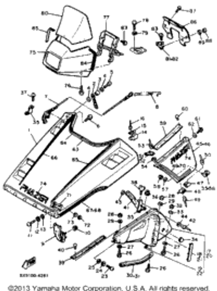 Screw, Bind 1984 PHAZER SE (ELEC START) (PZ480SEH) 98906-06025-00