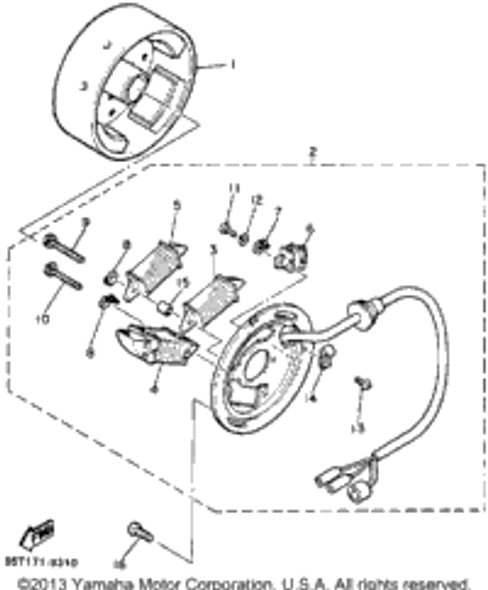 Screw, Pan Head 1989 ENTICER LTR (LONG TRACK+REVERSE) (ET400TRN) 98580-04008-00