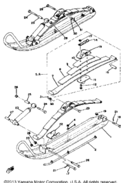 Nut, Flange (95702-10500-00) 1979 ET300C 95701-10500-00