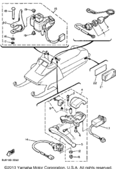 Screw, Pan Head (98502-05040) 1984 V-MAX (VMX540H) 98501-05040-00