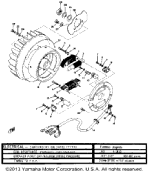 Washer, Plate (807-11557-00) 1973 EW643B 90201-16247-00