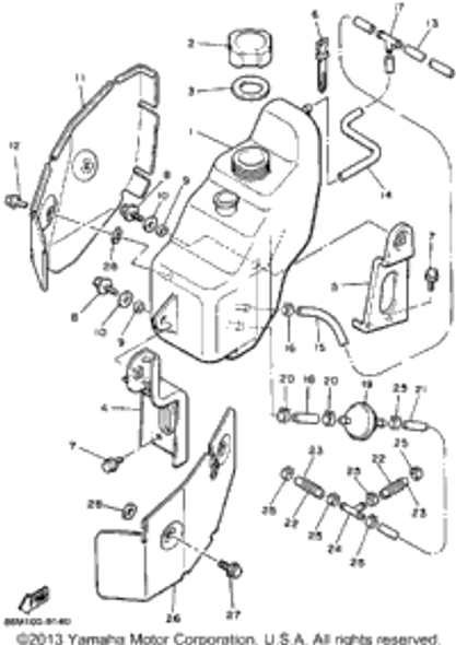 Clip 1989 EXCITER DELUXE (ELEC START) (EX570EN) 90467-11044-00