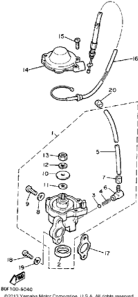 Hose 1989 BRAVO T (LONG TRACK) (BR250TN) 90445-052F5-00