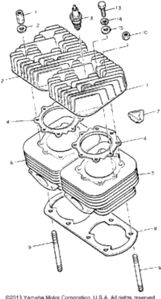 Nut, Flange (95702-08500-00) 1992 PHAZER II (PZ480S) 95701-08500-00