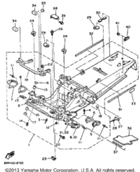 Rivet, Blind 1989 EXCITER (EX570N) 90267-40076-00