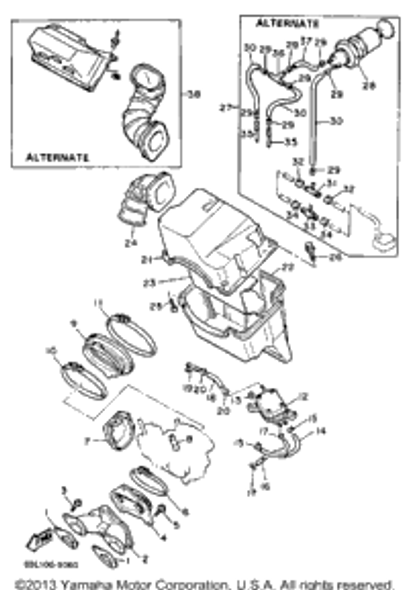 Gasket 1989 OVATION DELUXE (ELEC START) (CS340EN) 8Y2-13563-02-00