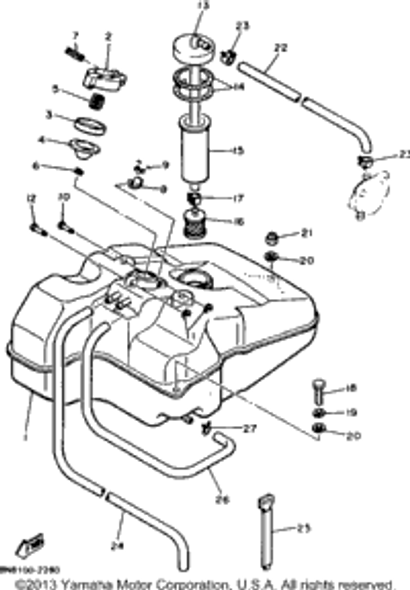 Clip, Scissor 1984 SRV (SR540H) 90467-09005-00