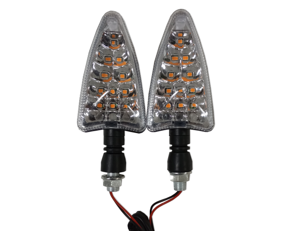 Front View of Black Arrow LED Turn Signals