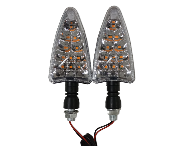 LED Black Arrow Large Motorcycle Turn Signal Indicator Blinker Lights Front/Rear Pair