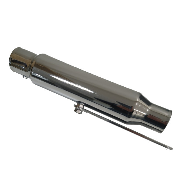 Chrome Steel Shorty Motorcycle Muffler Exhaust 12" Fits 1 & 1/2 and 1 & 3/4" fits Harley, Triumph, BSA, Norton, Bobbers