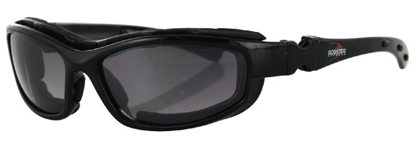 "Road Hog II" Convertible Motorcycle Black Frame Sunglasses comes with 4 Interchangeable Lenses Bobster Eyewear BRH2001