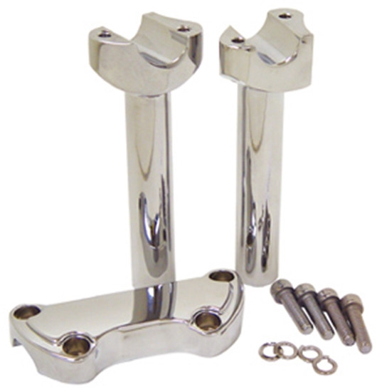 Chrome Harley Softail Dyna 6" Straight Handlebar Risers Top Clamp Kit HD# 56223-98