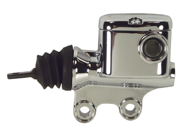 Chrome Rear Brake Master Cylinder Fits 2008-Later Harley Touring Motorcycle Models HD# 41763-08B