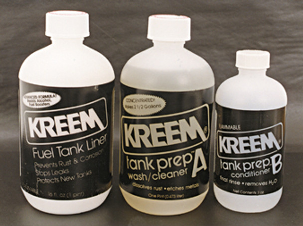 Kreem Fuel Tank Liner and Prep Combo Pack for Motorcycle Gas Tanks