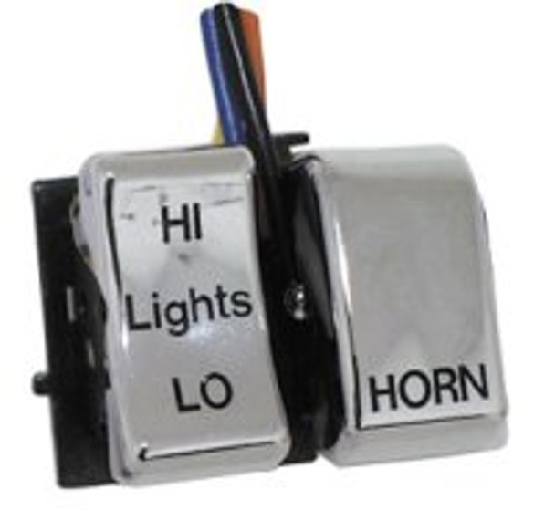 Chrome Plated High-Low, Horn Switch Fits Big Twin & Sportster 1982-1995 Replaces HD# 71573-82A & 71597-92