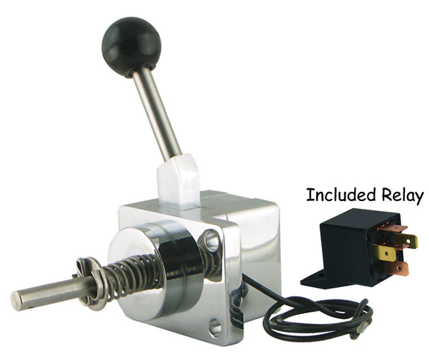 Chrome Lever Action Starter Solenoid For Harley Big Twin 4 speed 1965-86 & Softail models 1984-88