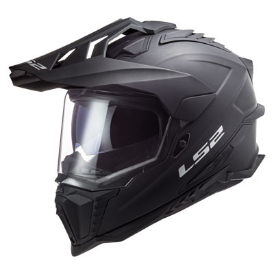 LS2 Explorer Adventure Matte Black Motorcycle DOT Helmet Size Large