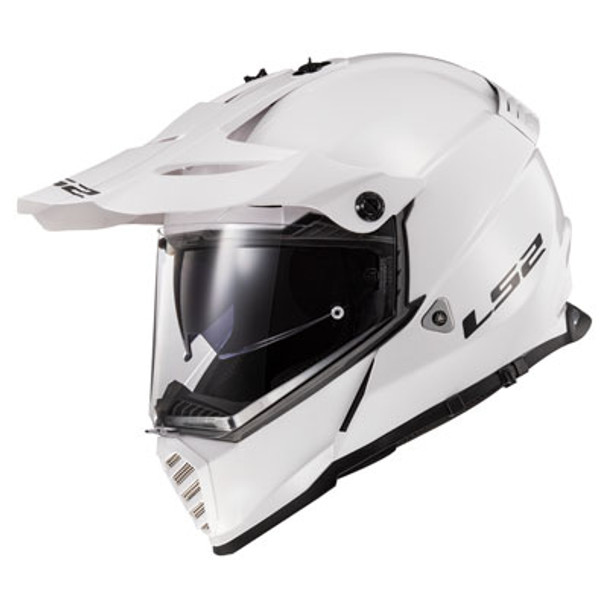 LS2 Explorer Adventure Gloss White Motorcycle DOT Helmet