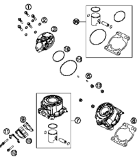 KTM PISTON KIT GR.II 300 Enduro ON DEMAND 2023 300 XC-W TPI Engine 00050000266