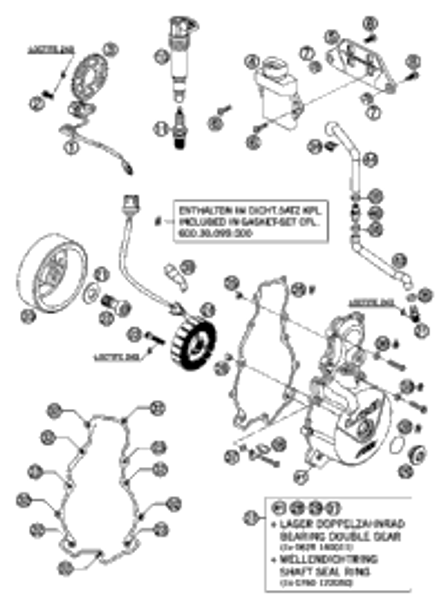 KTM E-STARTER ENGINE CPL. LC8-E 03 03 2007 950 Supermoto R 60040001000