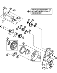 KTM E-STARTER ENGINE CPL. LC8-E 03 03 2011 990 Adventure 60040001000