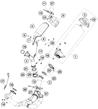 KTM Triple clamp 2018 1290 SUPER ADVENTURE S ORANGE - Chassis 6070113203233S