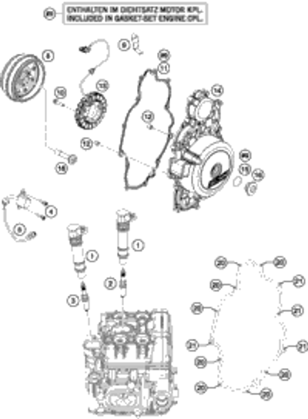 KTM STARTER MOTOR 2015 1290 SUPERDUKE R BLACK 60440001000