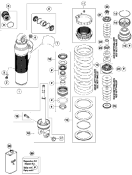 KTM Monoshock lower part 2019 1290 SUPER DUKE R WHITE 46181260S1