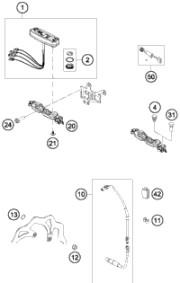 KTM FOOT BRAKE CYL. MAGURA 13MM 2009 450 XC ATV 83013060000