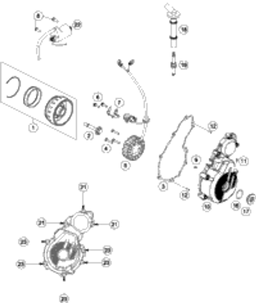 KTM E-STARTER ENGINE CPL. LC4-E 2005 640 LC4 Supermoto 58440001000 KTM E-STARTER ENGINE CPL. LC4-E 2005 640 LC4 Supermoto 58440001000