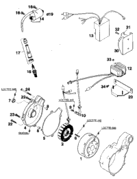 KTM E-STARTER ENGINE CPL. LC4-E 1996 620 Duke 58440001000