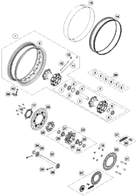 KTM BRAKE CALIPER REAR W/O PADS 2015 1190 ADV GREY 6031308010130