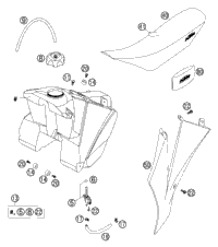 KTM HAND BRAKE CYL. CPL. 11MM  03 03 2010 65 SX 47013001000