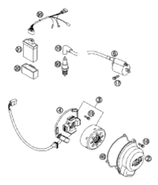 KTM HAND BRAKE CYLINDER CPL. 10 MM 2020 65 SX 47113001100
