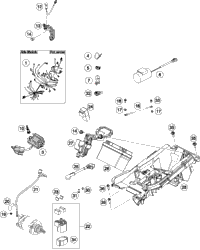 KTM SUB FRAME SX ''Q7'' 07 2011 200 XC-W 77303002000