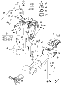 KTM SPOILER LEFT 2015 1190 ADV GREY 60308050000BFB