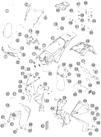 KTM CALIPER L/S NAT. WITHOUT PADS 2009 690 Duke Black 6251301500101