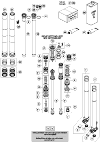 KTM Piston rod D12 M9X1 L385 cpl. 2018 250 SX-F 48601574S2