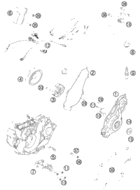 KTM GASKET SET 450/505 SX-F 2012 450 SX-F USA 77330099000