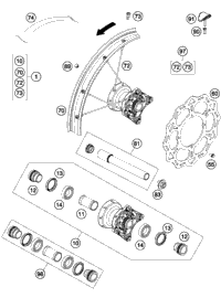 KTM Master cylinder cpl. 85 SX 2021 2022 85 SX 17/14 EU Chassis 47213001044