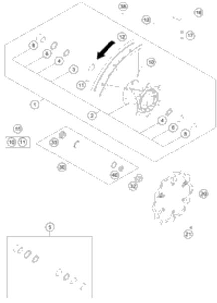 KTM Drive set 16/45 ON DEMAND 2020 790 ADVENTURE R 00050002100