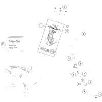 KTM Bottom triple clamp, cmpl. X=22mm 2024 300 SX Chassis A46001132022C1
