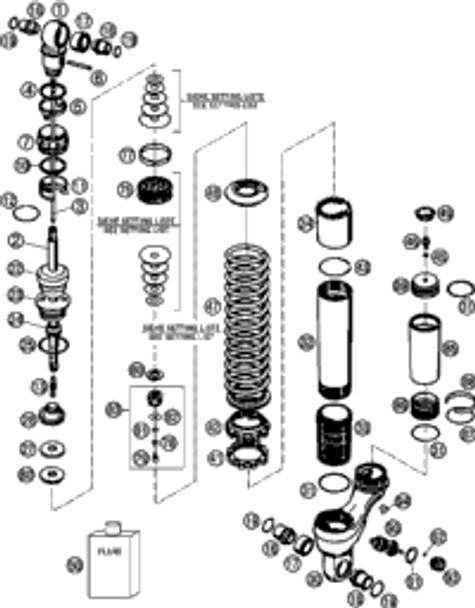 KTM Shock housing cpl. 2021 65 SX Chassis 36120846S2