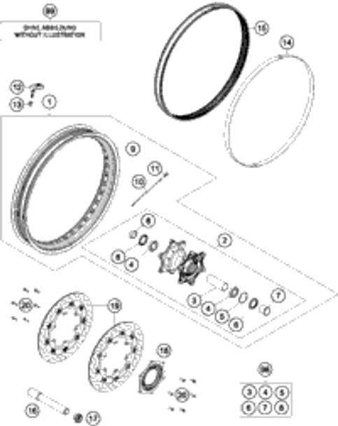 KTM REAR HUB CPL. 2019 1090 ADVENTURE R 6031001014433