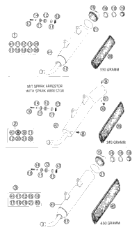 KTM MAIN SILENCER 250-300 EXC 2011 300 XC-W 54805083200