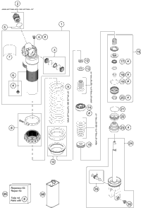KTM MONOSHOCK UPPER PART CPL. 2014 450 XCF 50180944S1