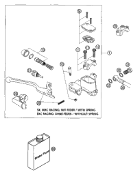 KTM VALVE SPRING LEVER 2003 640 LC4 Enduro 59029019000