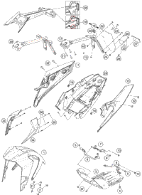 KTM Rear wheel cpl. orange 2018 RC 390 BLACK 93010001044EB