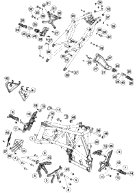 KTM Subframe right black 2022 1290 SUPER DUKE R EVO, orange Chassis 61703002020C1