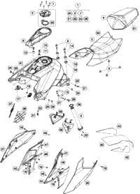 KTM Subframe left 2021 1290 SUPER DUKE R (ORANGE) Chassis 6170300201056